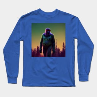 Dope Sasquatch in Nature Long Sleeve T-Shirt